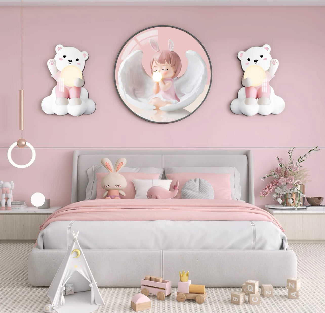 Children’s Room Painting | Nursery Room Decor | Kids Room Decor | Wall Painting | Wall Decor | Princess Room Wall Decor | Children Bedroom Decor | Home Decor | Bedroom Wall Art | Crystal Porcelain Wall Art