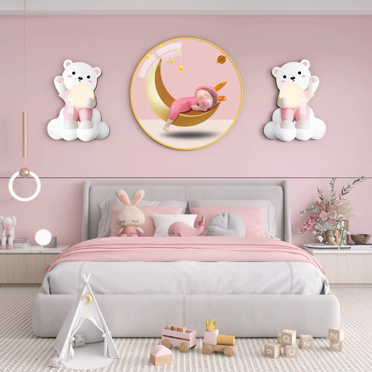 Children’s Room Painting | Nursery Room Decor | Kids Room Decor | Wall Painting | Wall Decor | Princess Room Wall Decor | Children Bedroom Decor | Home Decor | Bedroom Wall Art | Crystal Porcelain Wall Art