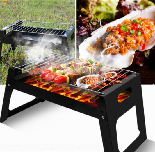 Folding Outdoor BBQ Grill Charcoal Stove
